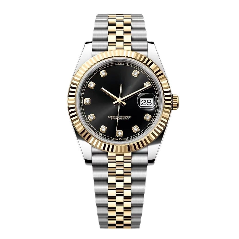 Datejust Black Diamond Dial Gold & Steel 41mm