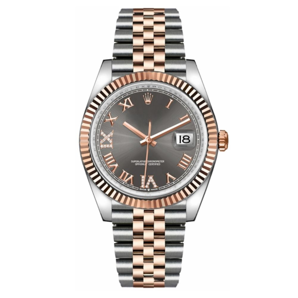 Dark Rhodium Dial Fluted Bezel 36mm